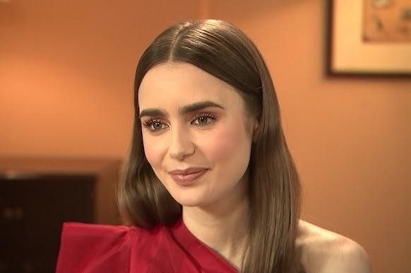 Lily Collins na planie Emily w Paryżu, Paryż, moda, aktorka